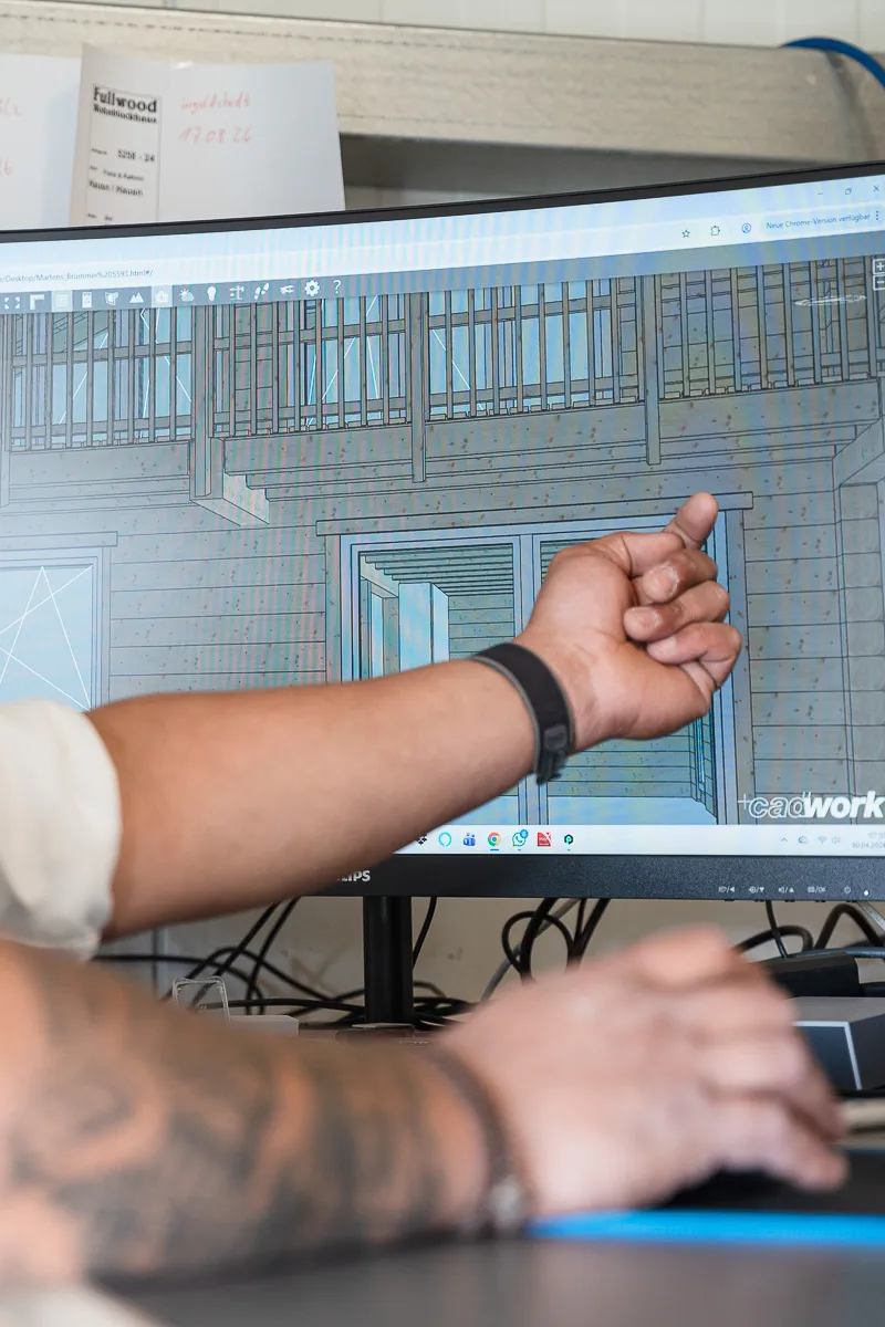 Digitale Planung einer individuellen Holzkonstruktion bei Holzmontagebau Jurgeleit in Roggenburg